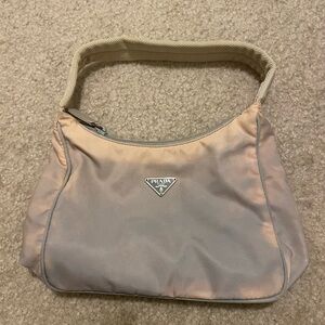 Prada Women's Blush and Silver Shoulder Bag